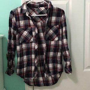 Red, white, and navy flannel
